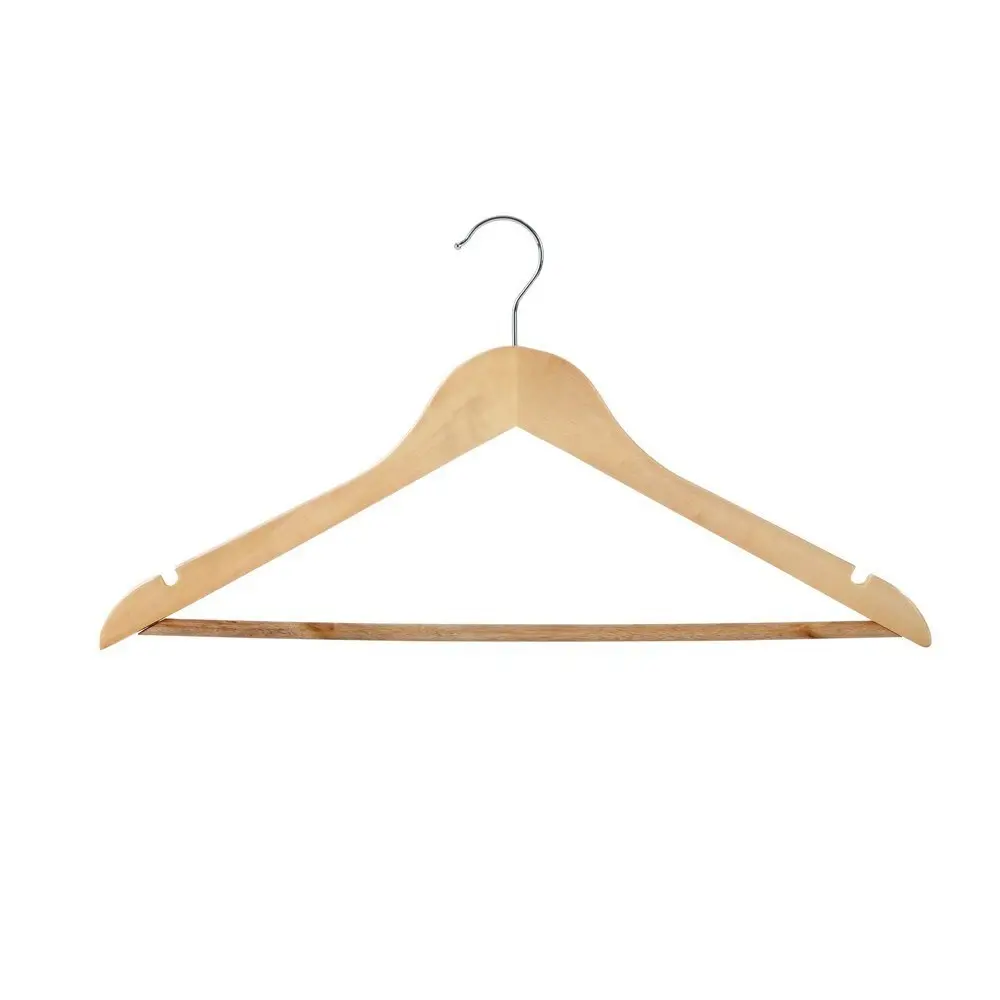 20pc Boxsweden 44.5cm Wooden Hanger/Wardrobe Organiser for Dress/Clothes/Shirt