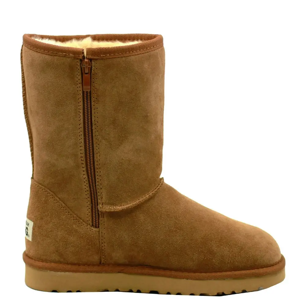 Waratah UGG® Ladies Water Resistant Short Mid Zip Up Boot - Chestnut