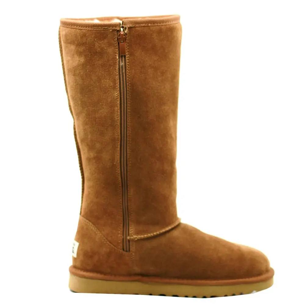 Waratah UGG® Water Resistant Tall Zip Up Boot - Chestnut