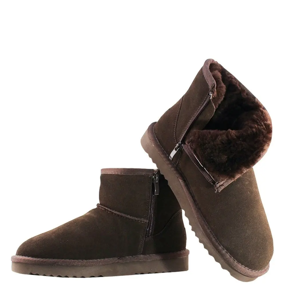 Waratah UGG® Water Resistant Mini Zip Up Boot - Chocolate