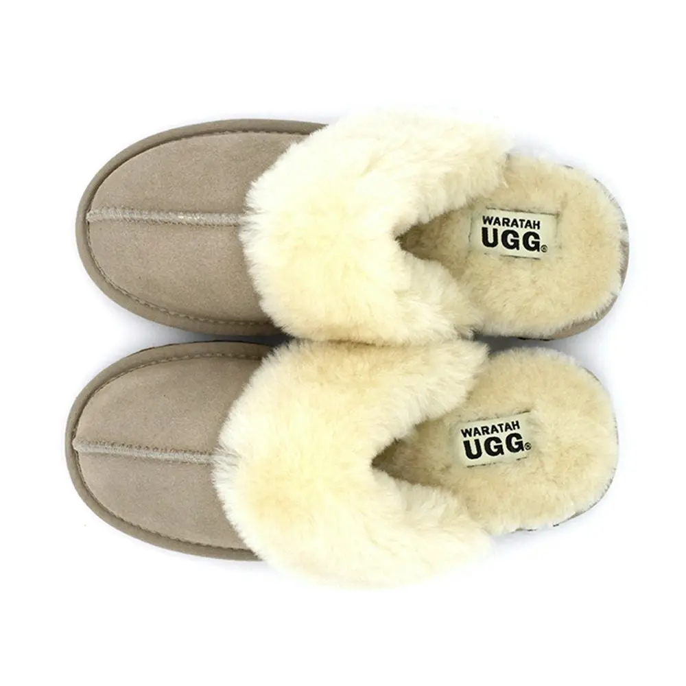 Waratah UGG® Wool Collar Scuff - Sand