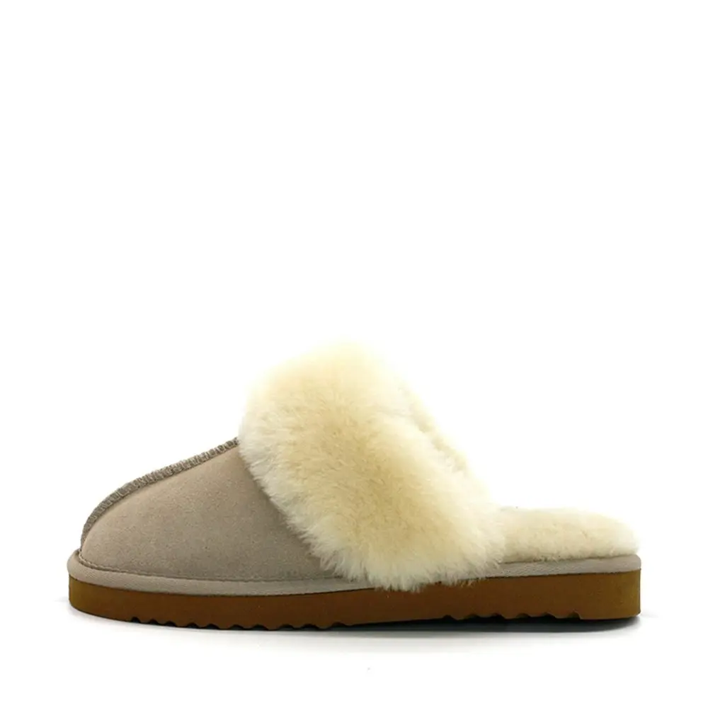 Waratah UGG® Wool Collar Scuff - Sand