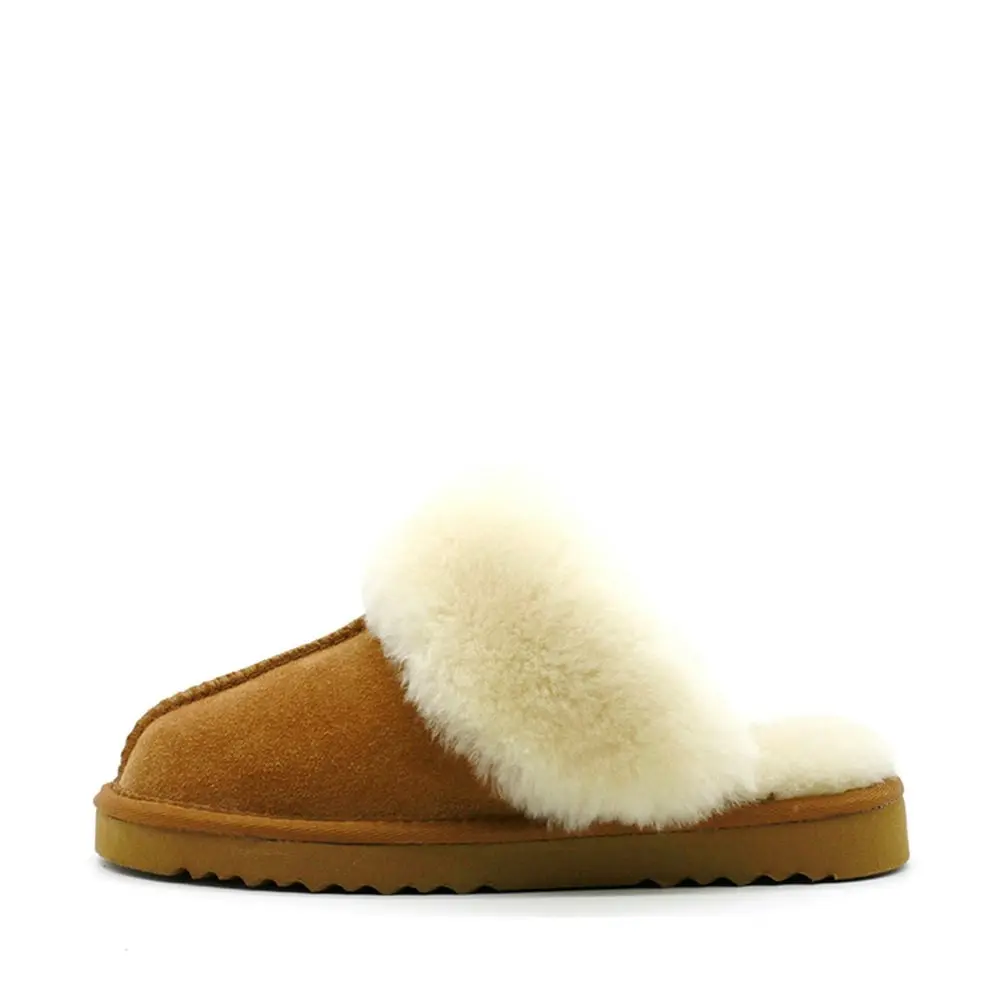 Waratah UGG® Wool Collar Scuff - Chestnut