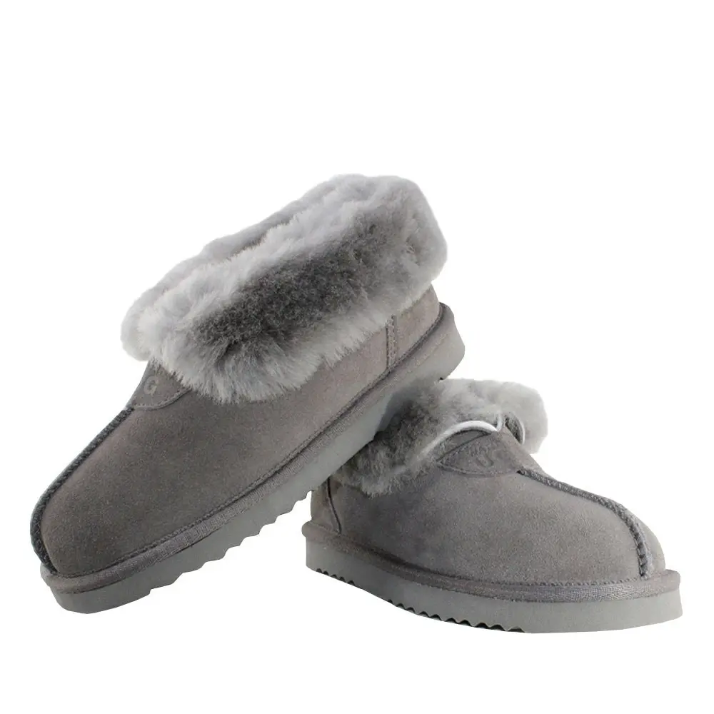 Waratah UGG® Wool Collar Slipper - Grey