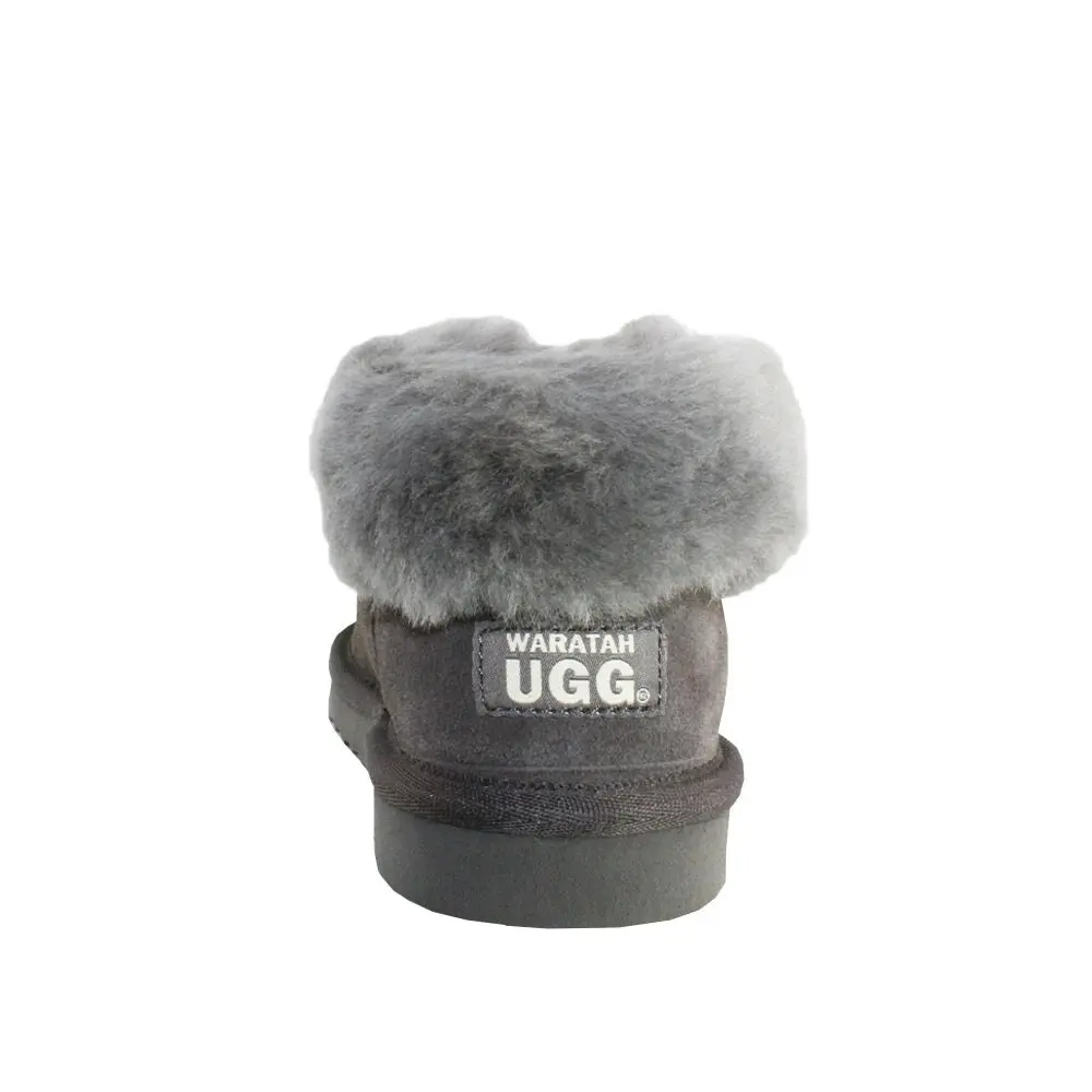 Waratah UGG® Wool Collar Slipper - Grey