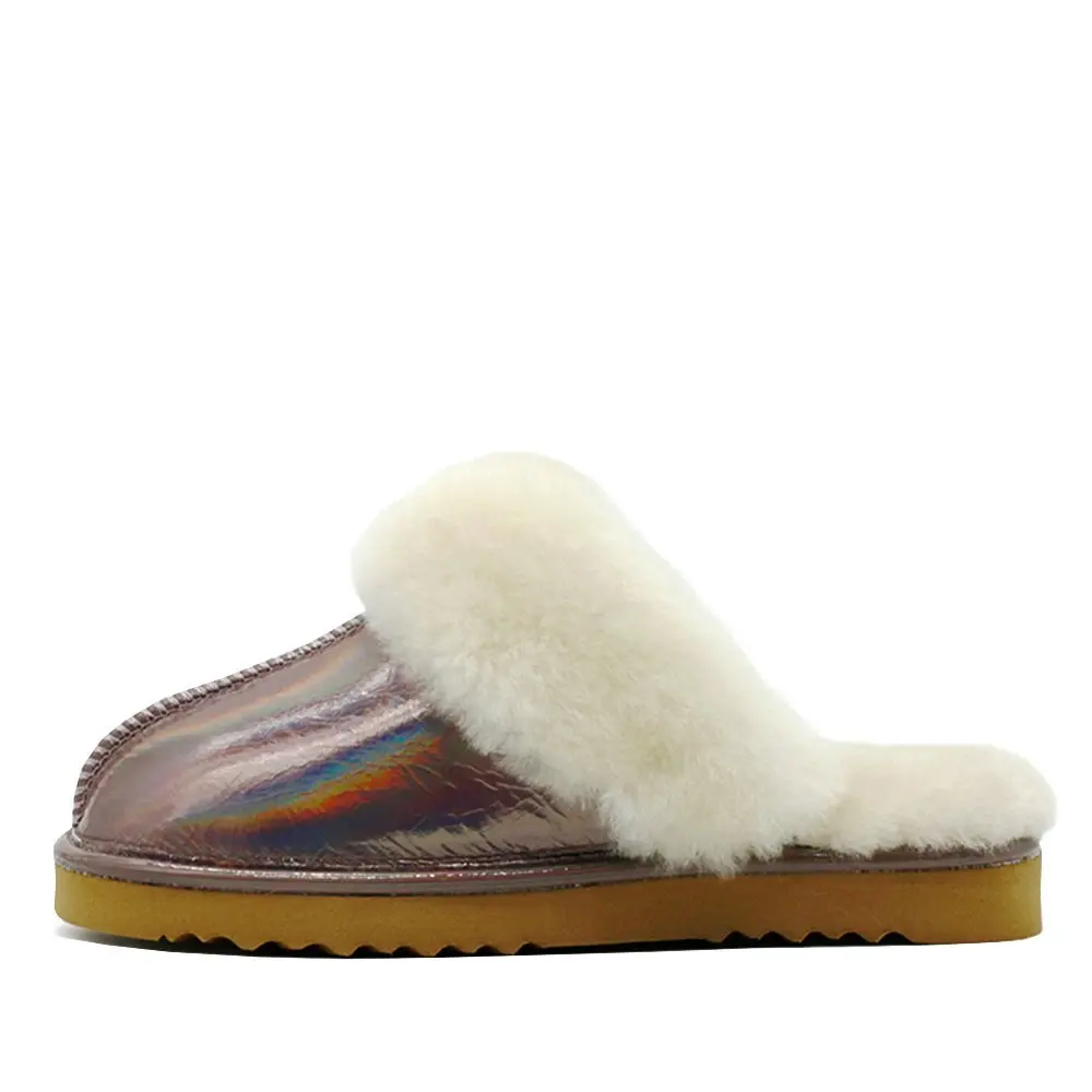 Waratah UGG® Ladies Opal Leather Sheepskin Scuff - Periwinkle