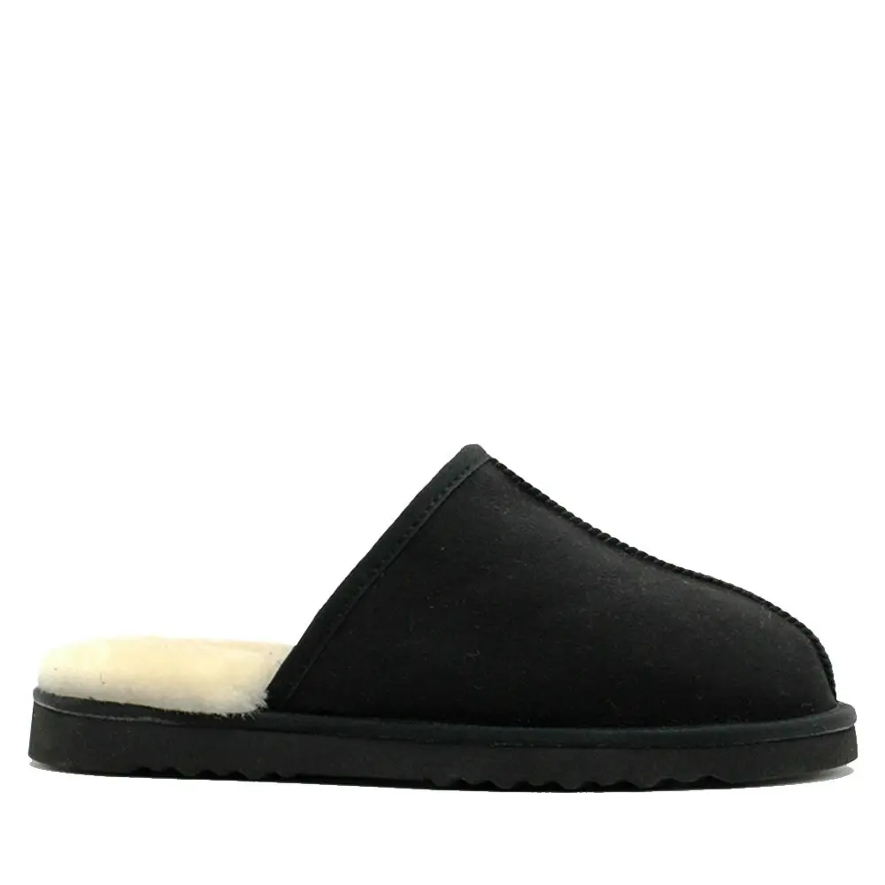 Waratah UGG® Australian Made Premium Sheepskin Mens Scuff - Black