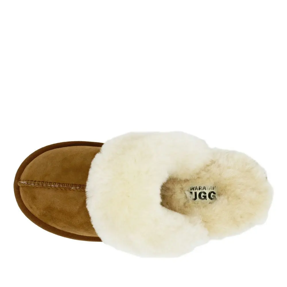 Waratah UGG® Australian Made Premium Sheepskin Ladies Scuff - Chestnut