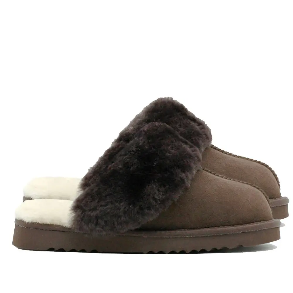 Waratah UGG® Ladies Luxury Sheepskin Scuffs - Chocolate