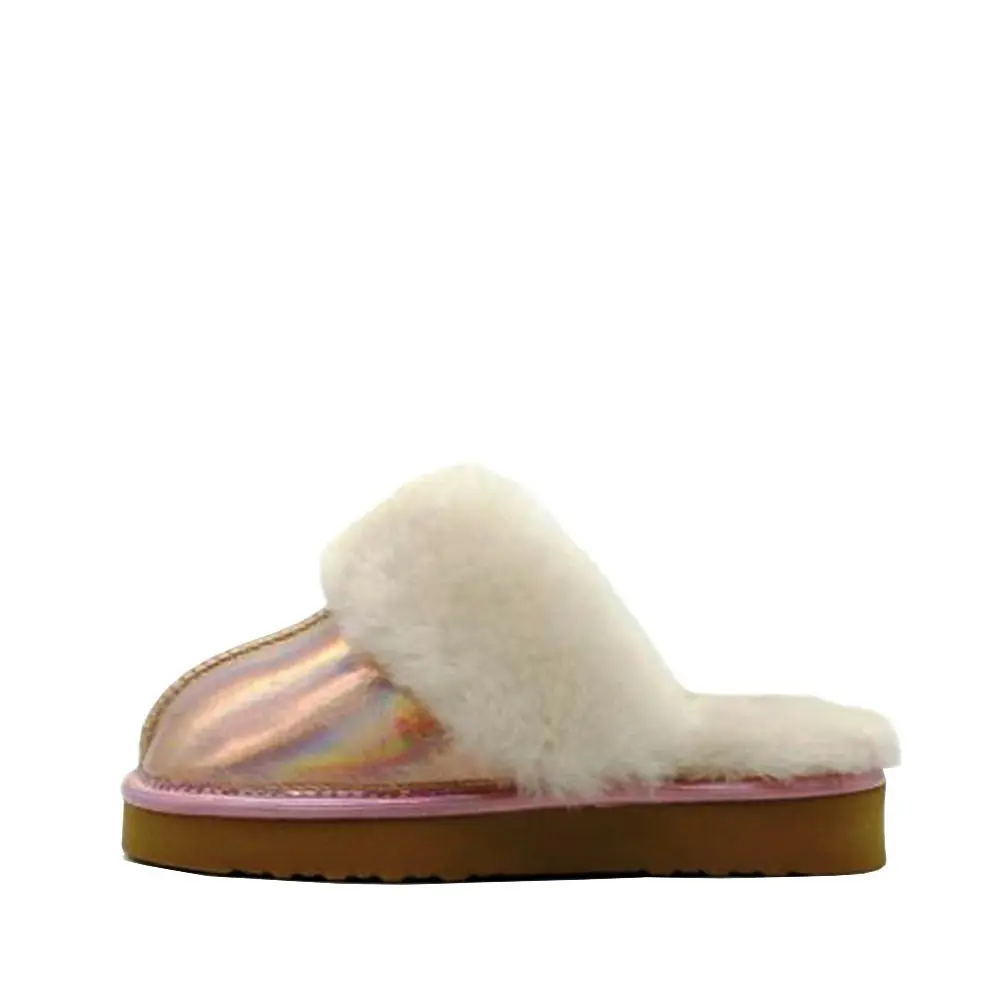 Waratah UGG® Holographic Kids Scuff - Rose Gold