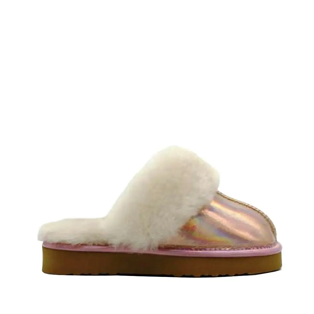 Waratah UGG® Holographic Kids Scuff - Rose Gold