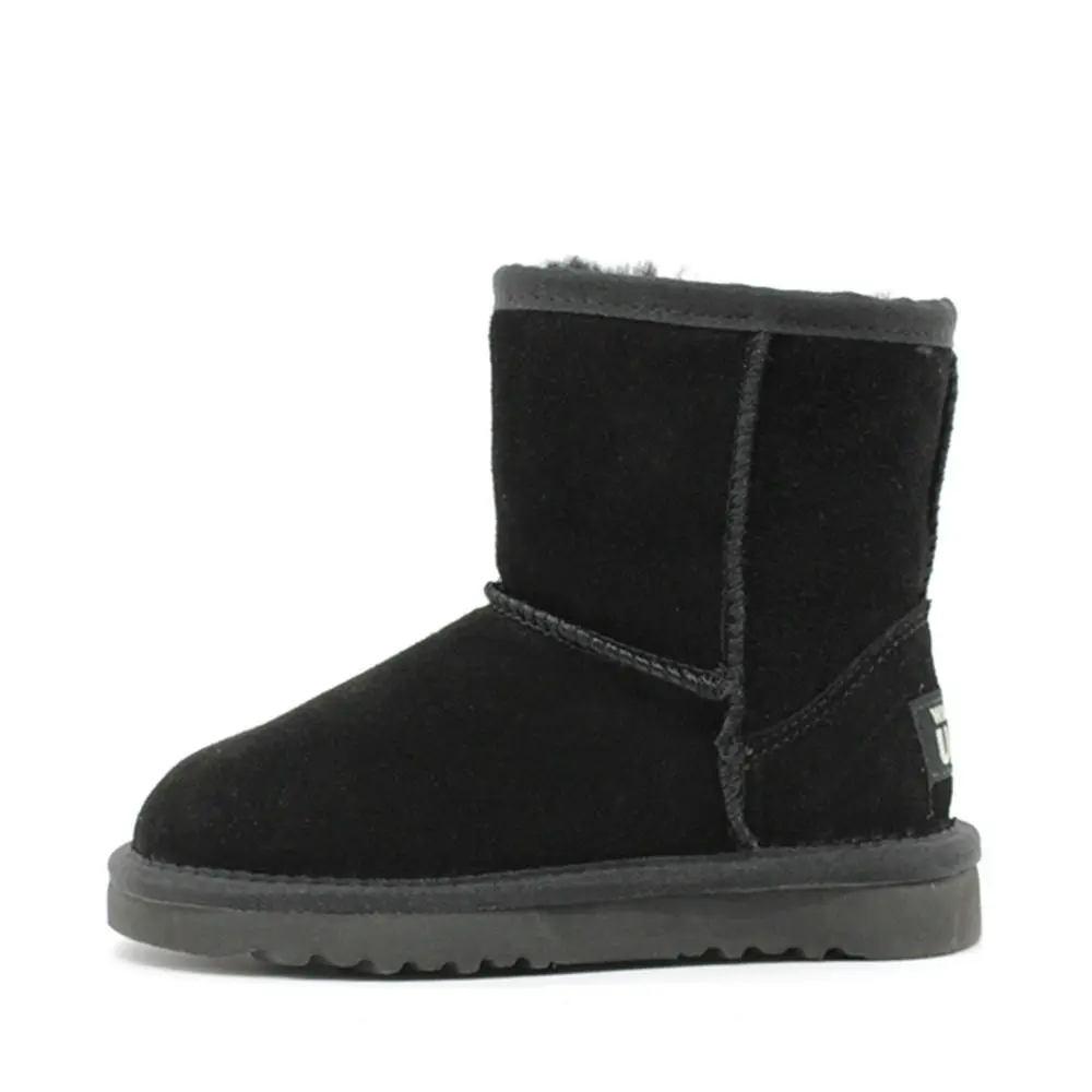 Waratah UGG® Water Resistant Kids Short Zip Up Boot - Black