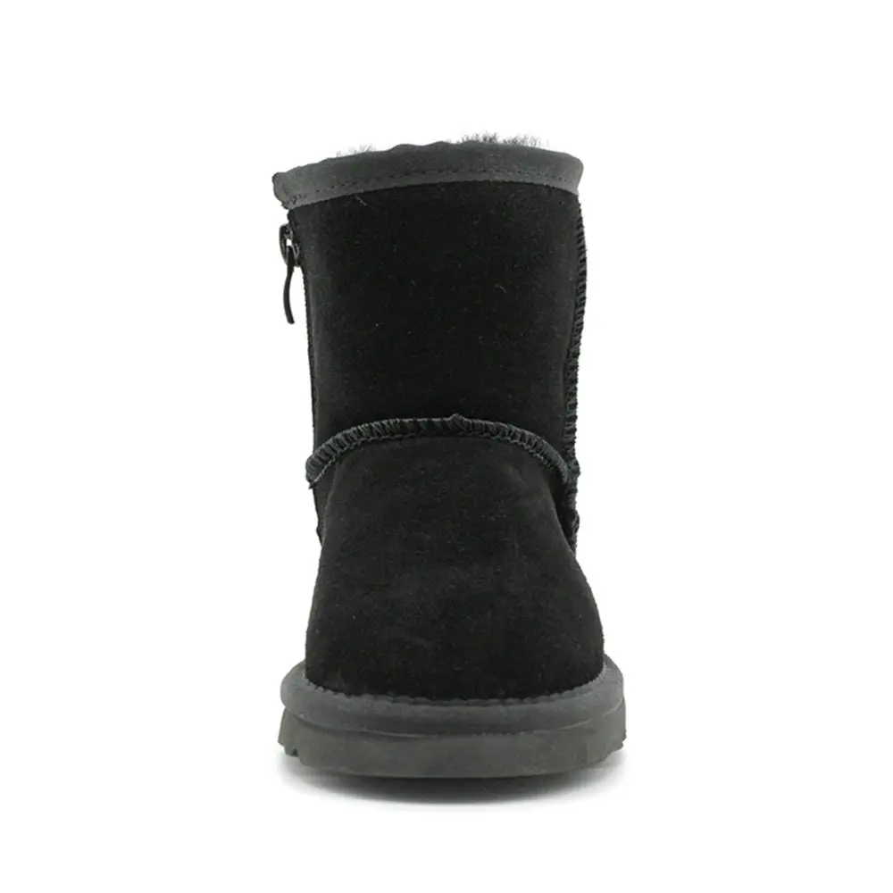 Waratah UGG® Water Resistant Kids Short Zip Up Boot - Black