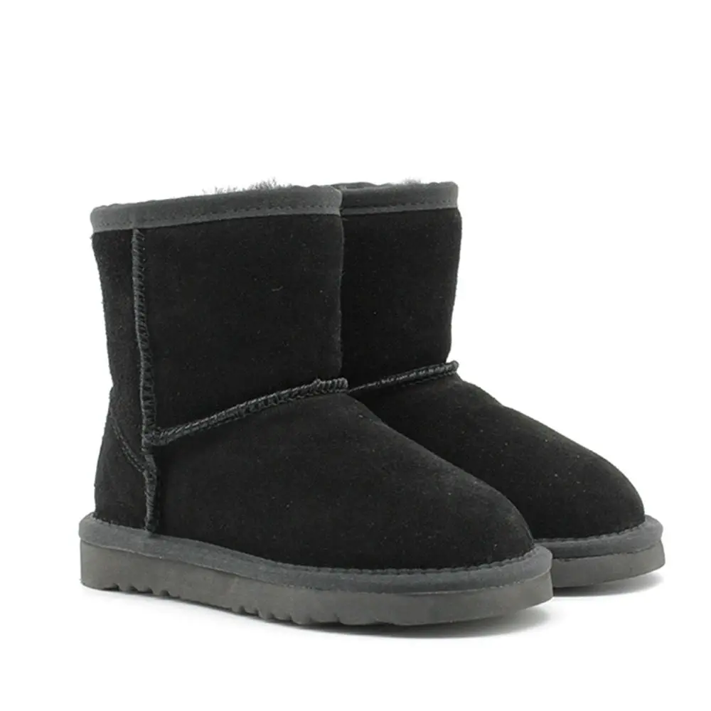 Waratah UGG® Water Resistant Kids Short Zip Up Boot - Black