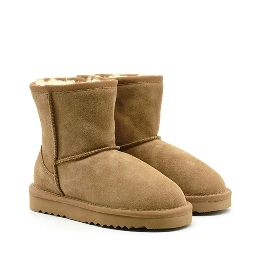 Waratah UGG® Water Resistant Kids Short Zip Up Boot - Chestnut