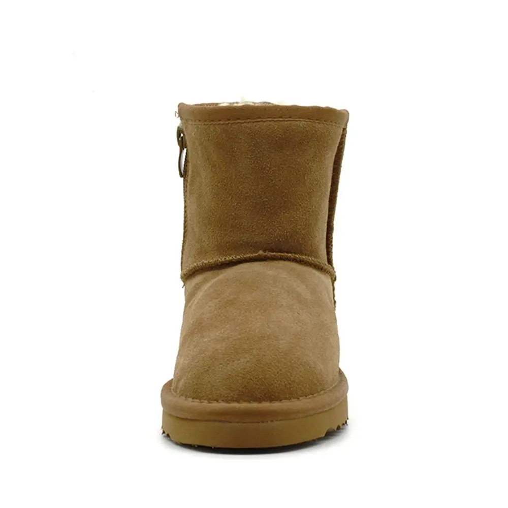 Waratah UGG® Water Resistant Kids Short Zip Up Boot - Chestnut