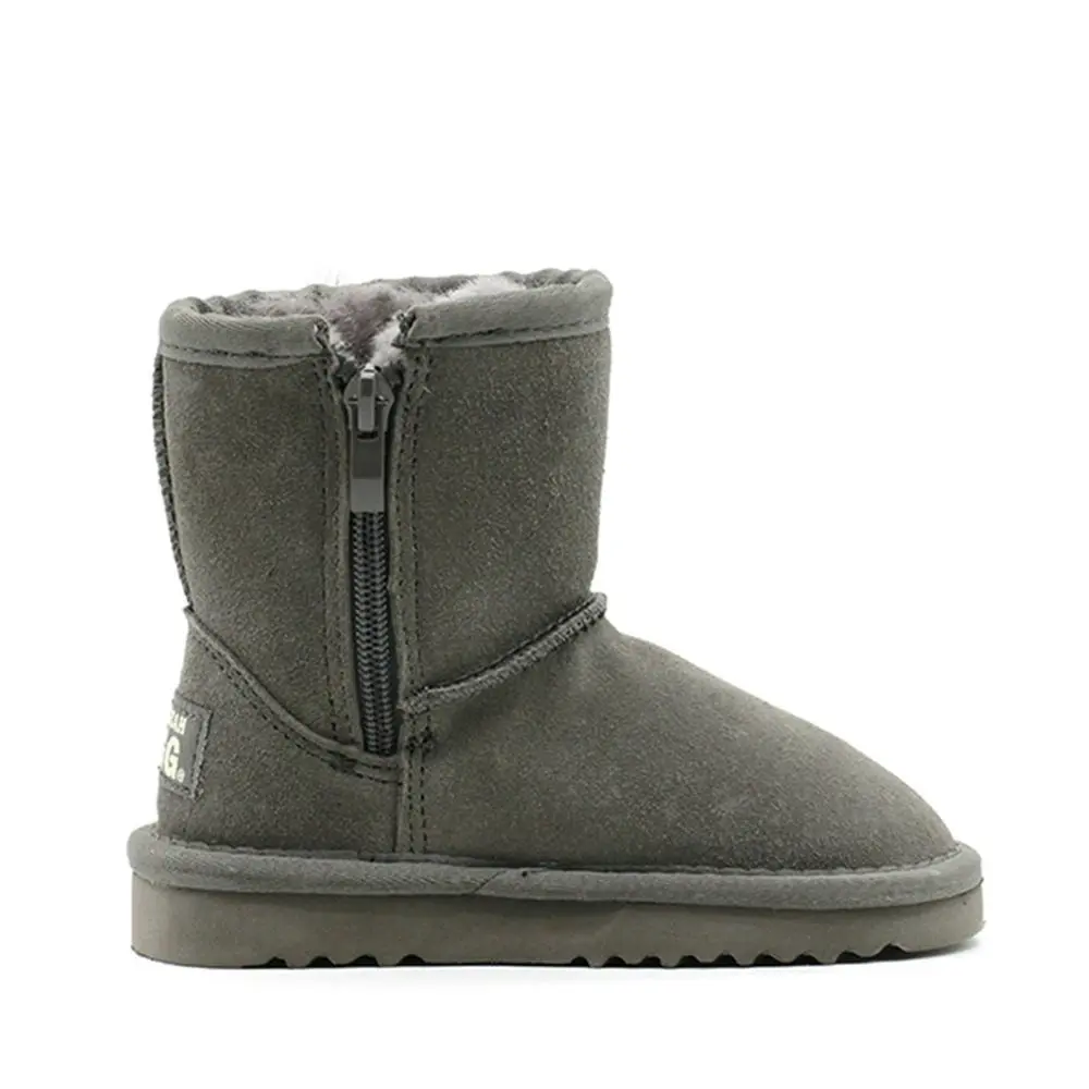 Waratah UGG® Water Resistant Kids Short Zip Up Boot - Grey