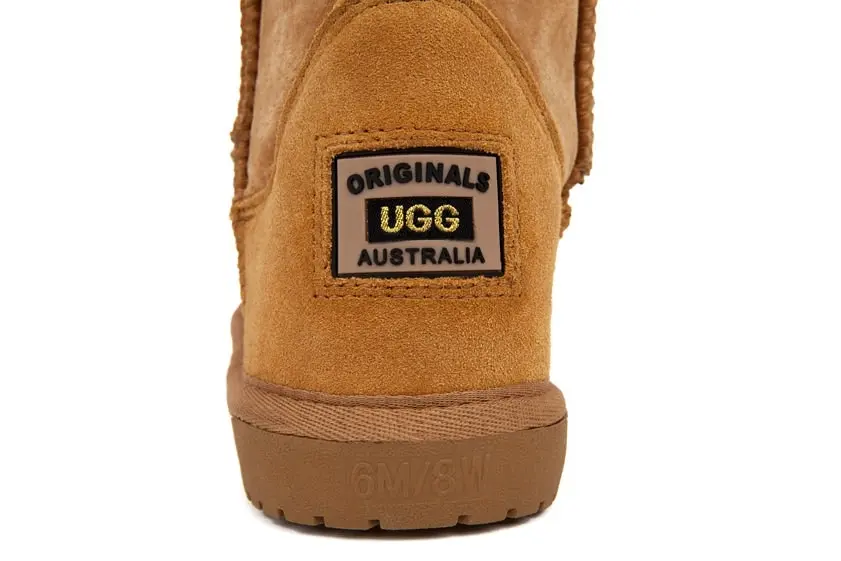 Original Ugg Australia Mid Front Lace Up Boots- Chestnut