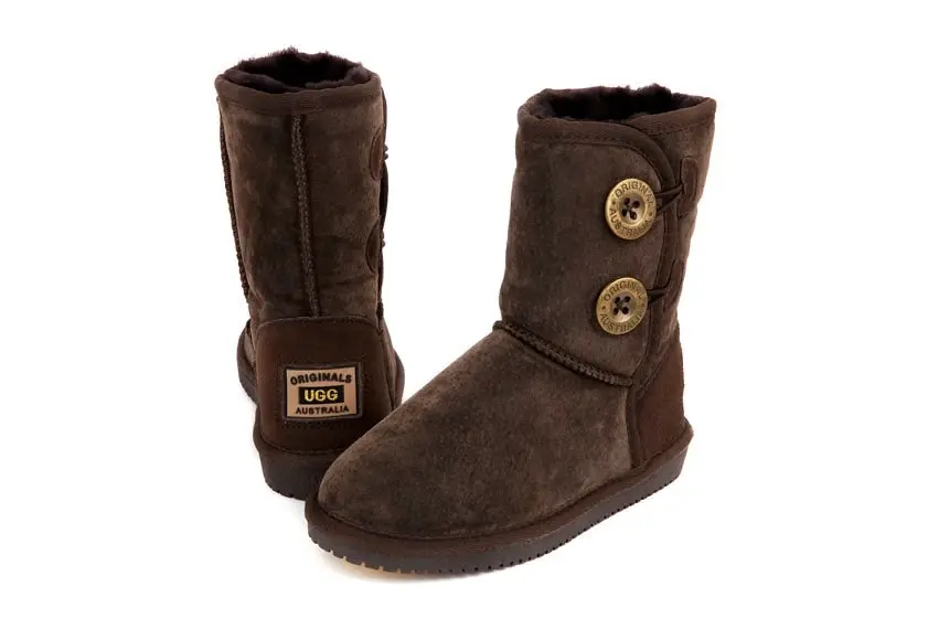 Original Ugg Australia Two Button Short Chocolate Boots