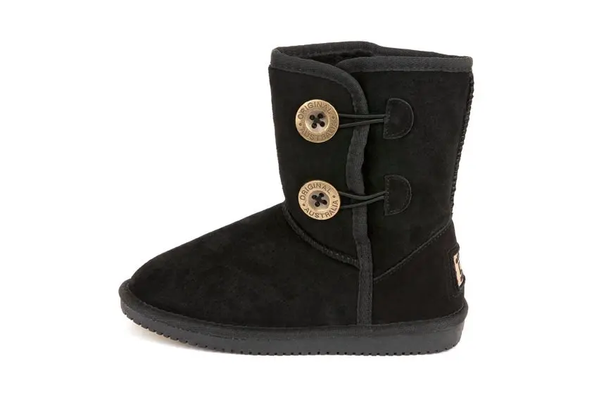 Original Ugg Australia Two Button Short Black Boots