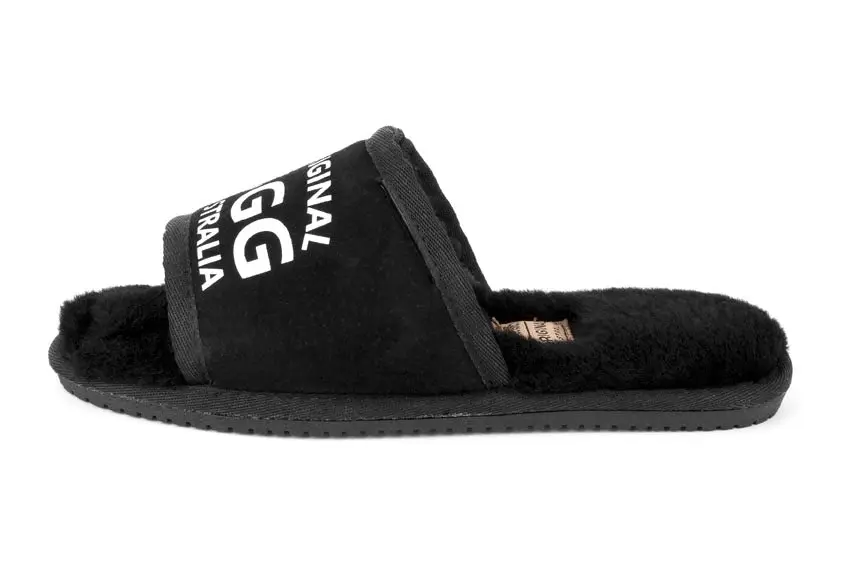 Original Ugg Australia Slides Black Print