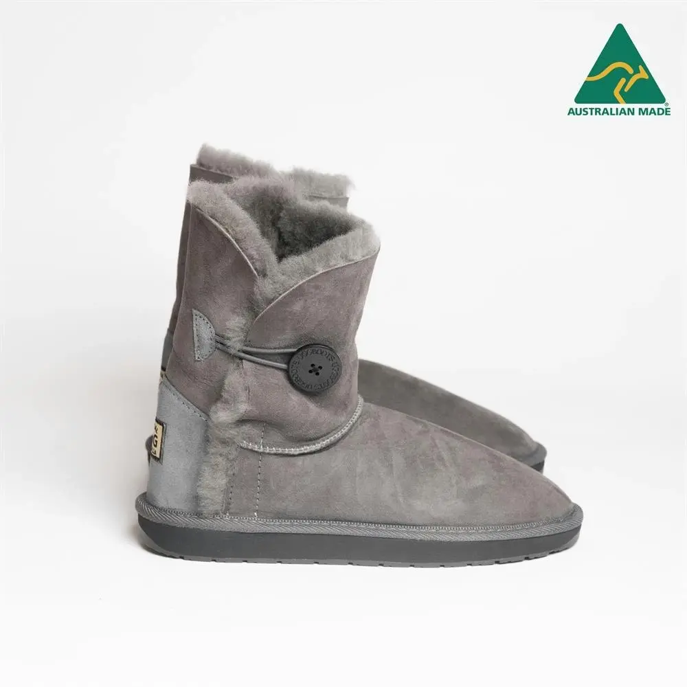 Original Ugg Australia Australian Made Short 1 Button Grey Ugg Boots