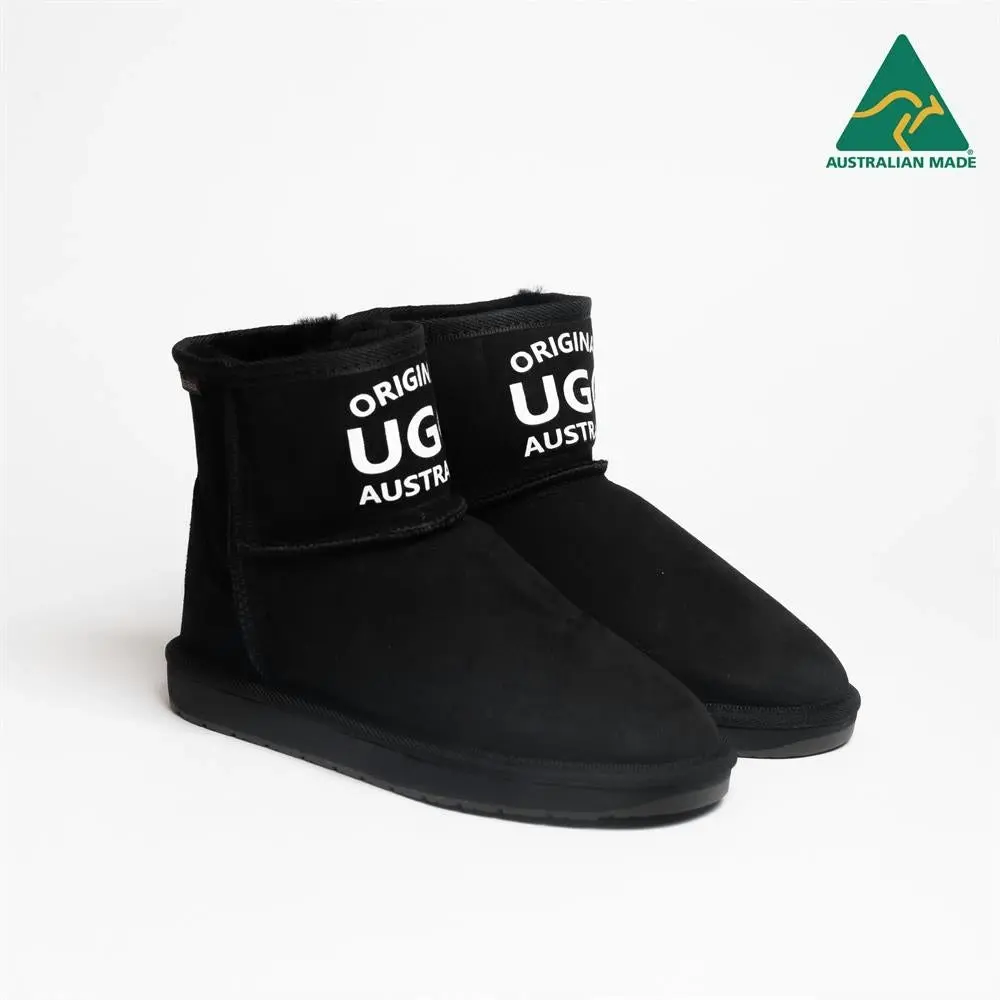 Original Ugg Australia Australian Made Mini Classic Black Print Ugg Boots