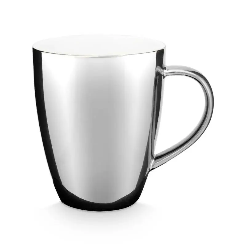 VTWonen Silver Extra Large 400ml Mugs with Ear Set of 2