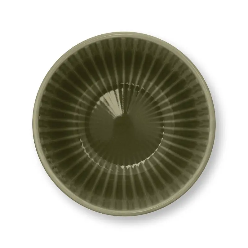 VTWonen Relievo Dark Green 12.5cm High Bowls Set of 4