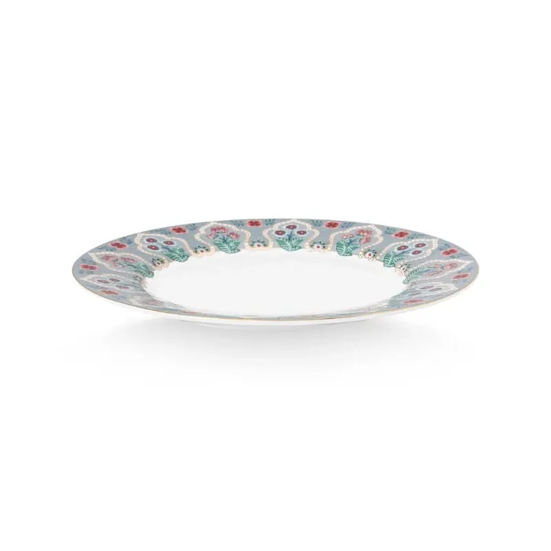 PIP Studio Flower Festival Deco Light Blue 21cm Plate