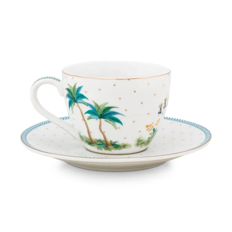 PIP Studio Jolie Dots Gold Espresso Cup & Saucer