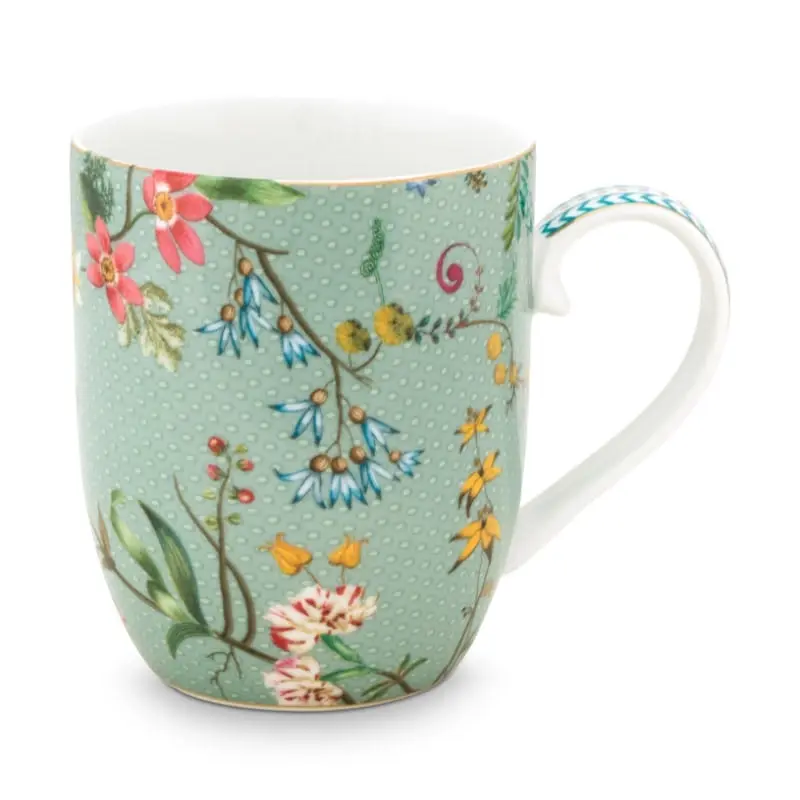 PIP Studio Jolie Flowers Porcelain Blue 145ml Mug