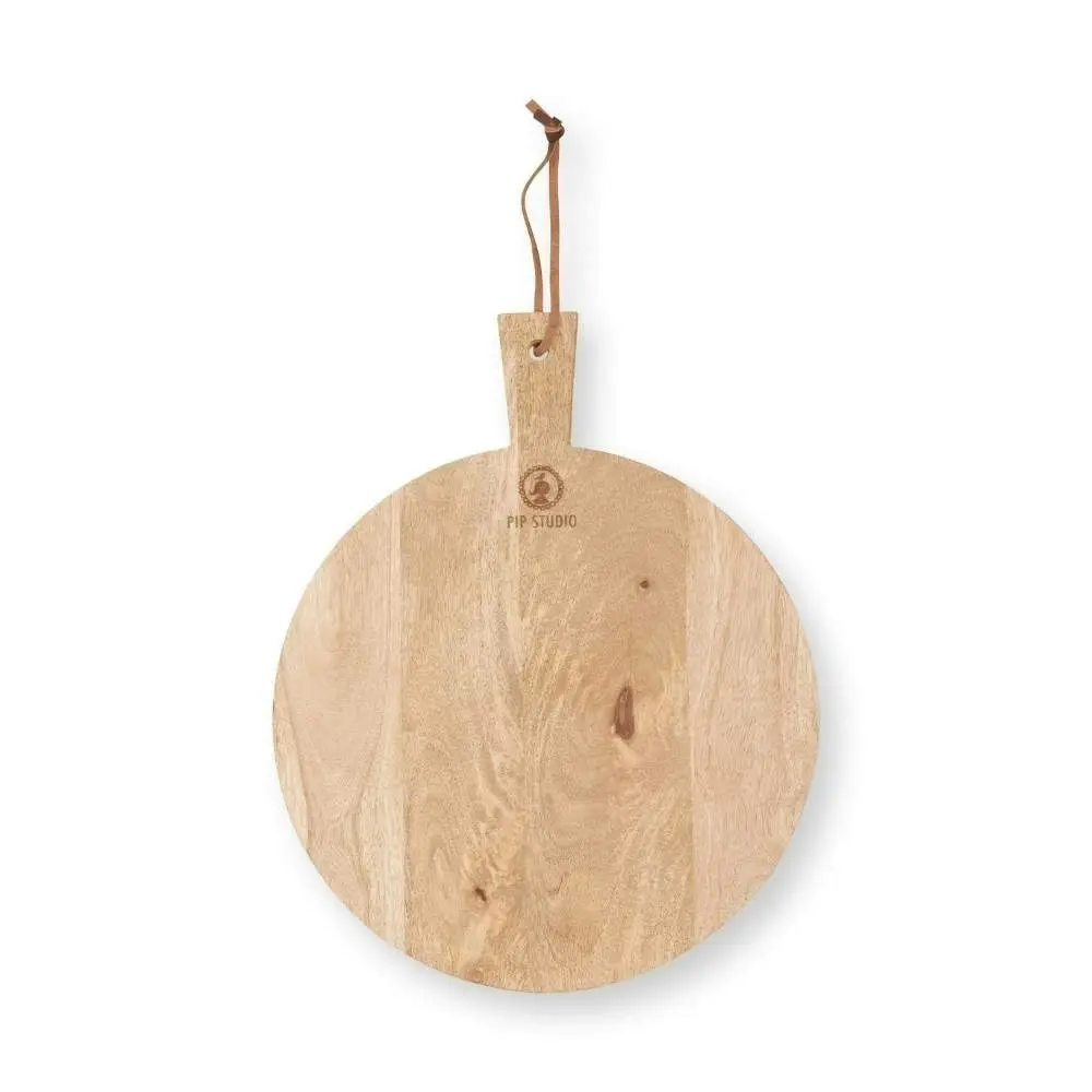 PIP Studio Crab Bleached Mango Wood Natural Round Tray