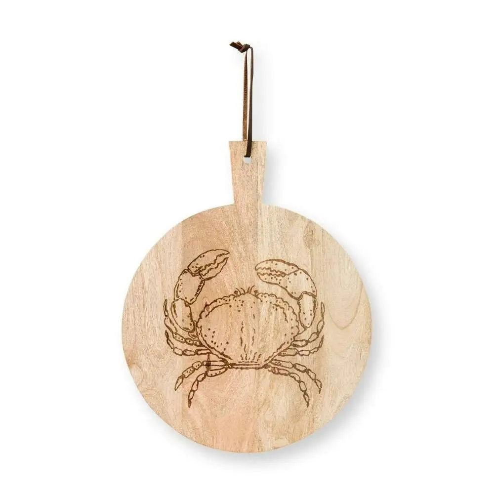 PIP Studio Crab Bleached Mango Wood Natural Round Tray