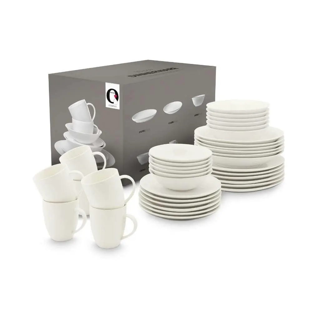 VTWonen Raw White Dinnerware Set of 36