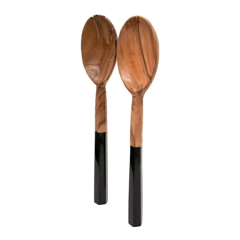 J.Elliot Zowie Natural and Black Salad Servers