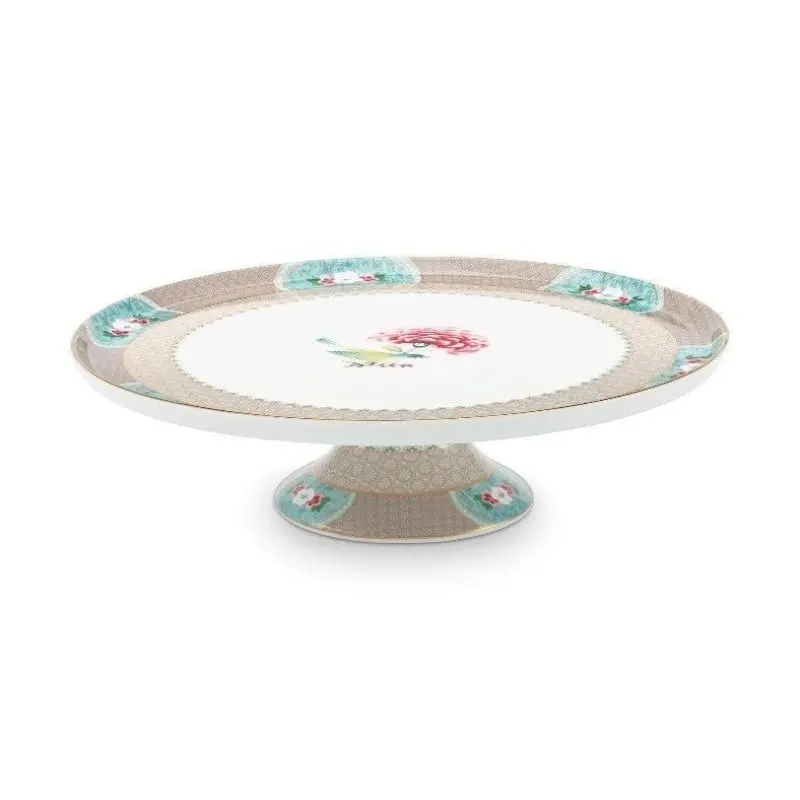 PIP Studio Blushing Birds Khaki Round Cake Tray