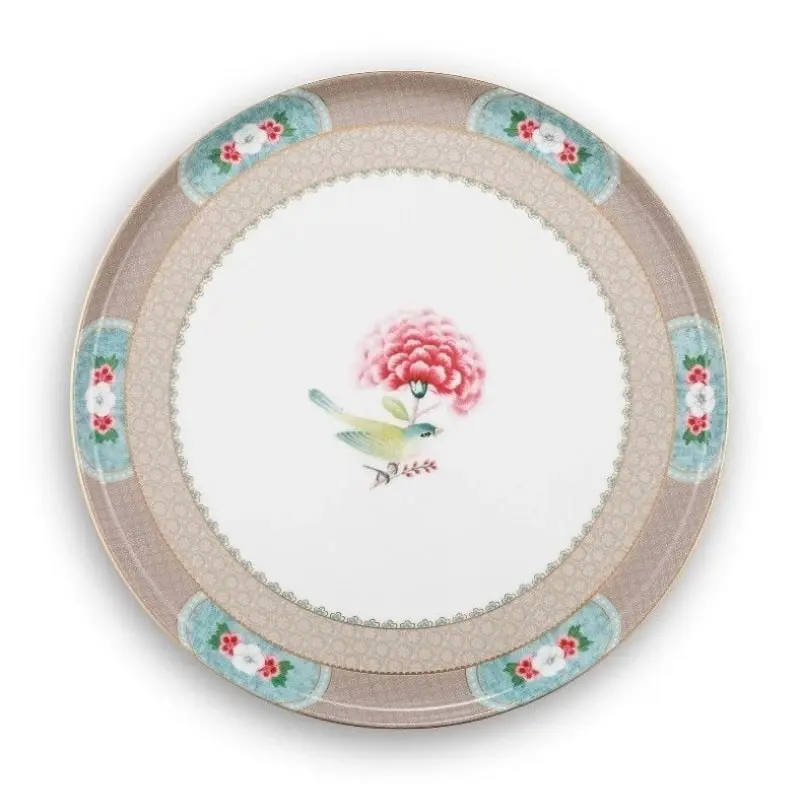 PIP Studio Blushing Birds Khaki Round Cake Tray