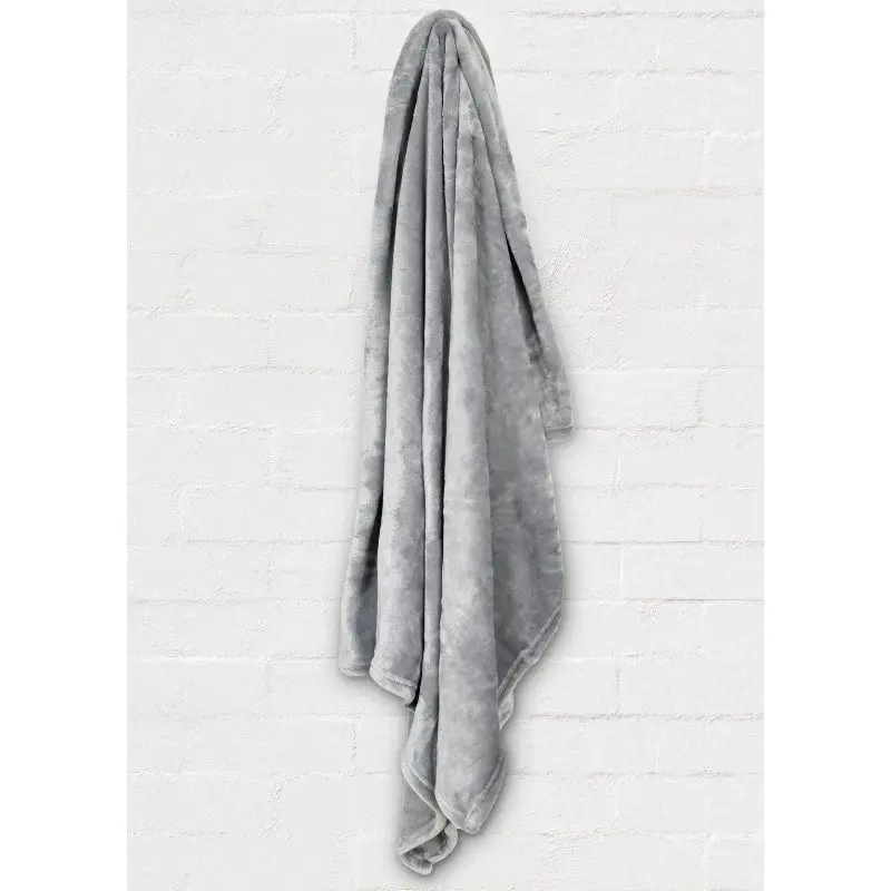 Ardor Boudoir Lucia Luxury Plush Velvet Silver Throw