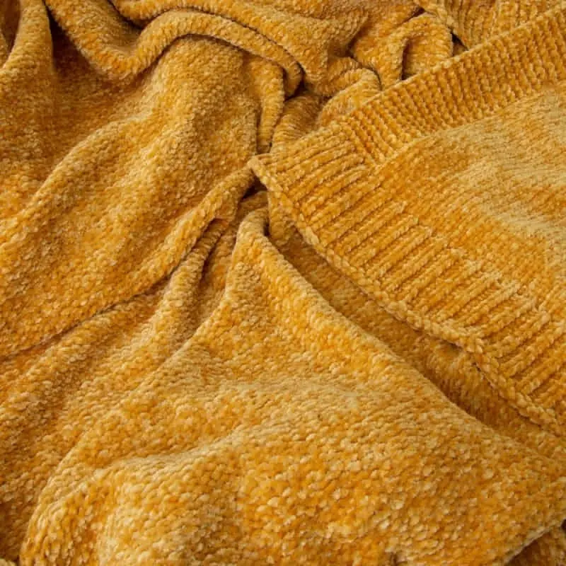 J.Elliot Leslie Chenille Ochre Throw