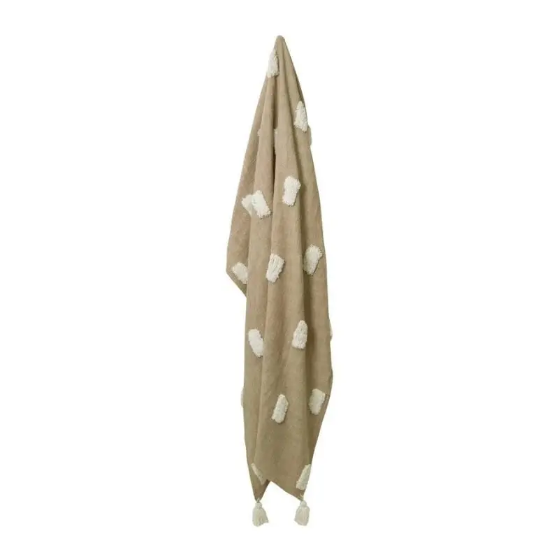 J.Elliot Quinn Textured Sandstone and Ivory Throw