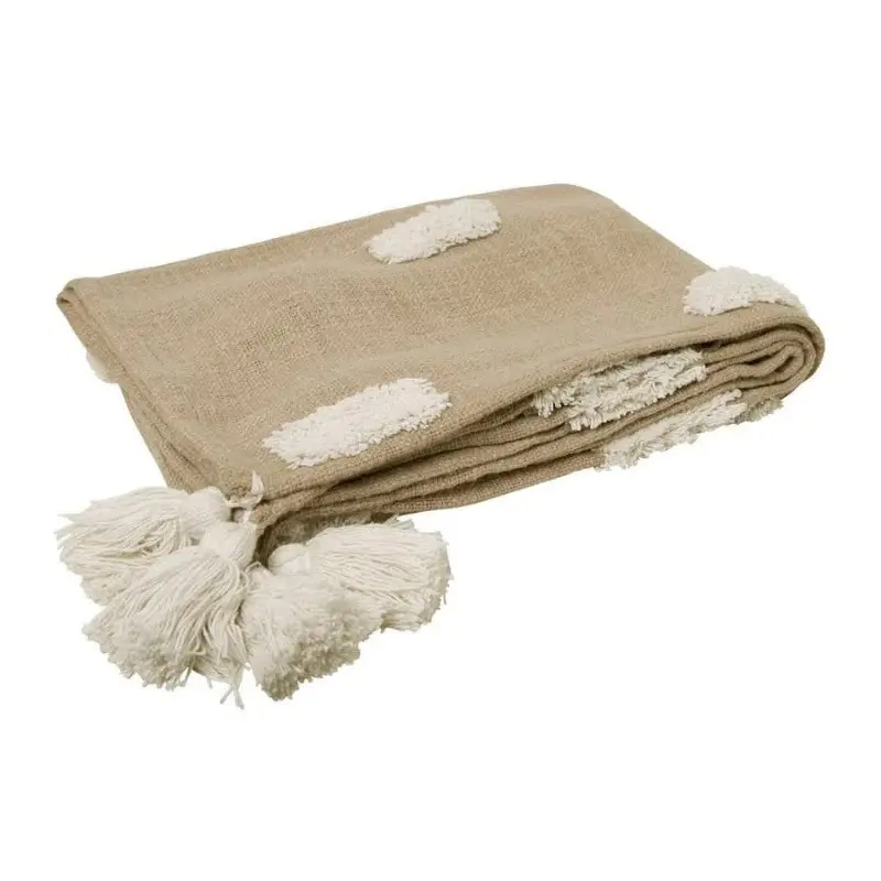 J.Elliot Quinn Textured Sandstone and Ivory Throw