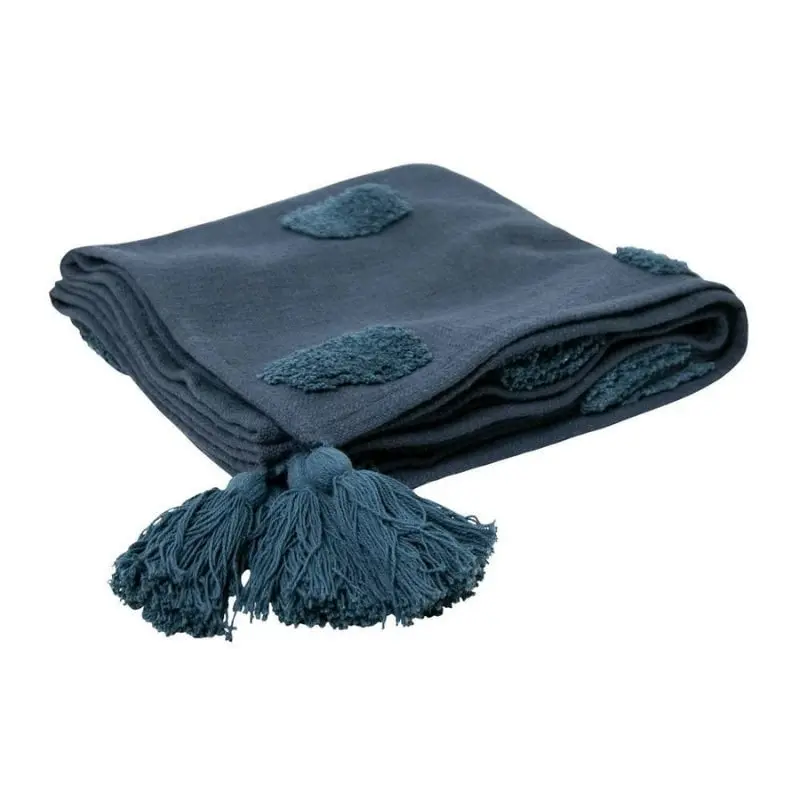 J.Elliot Quinn Textured Indigo and Majolica Throw