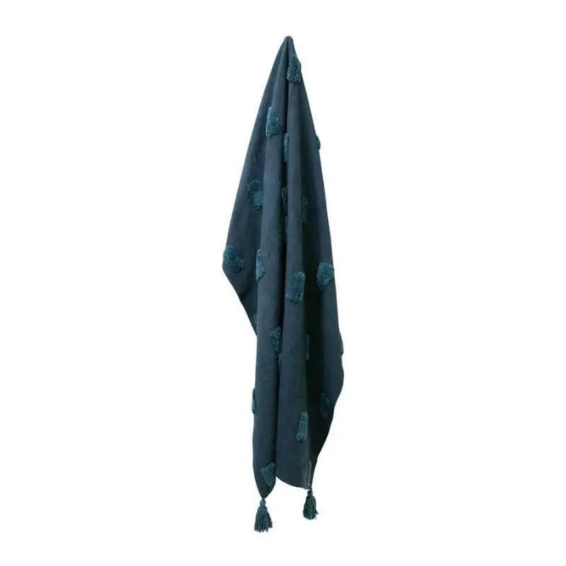 J.Elliot Quinn Textured Indigo and Majolica Throw