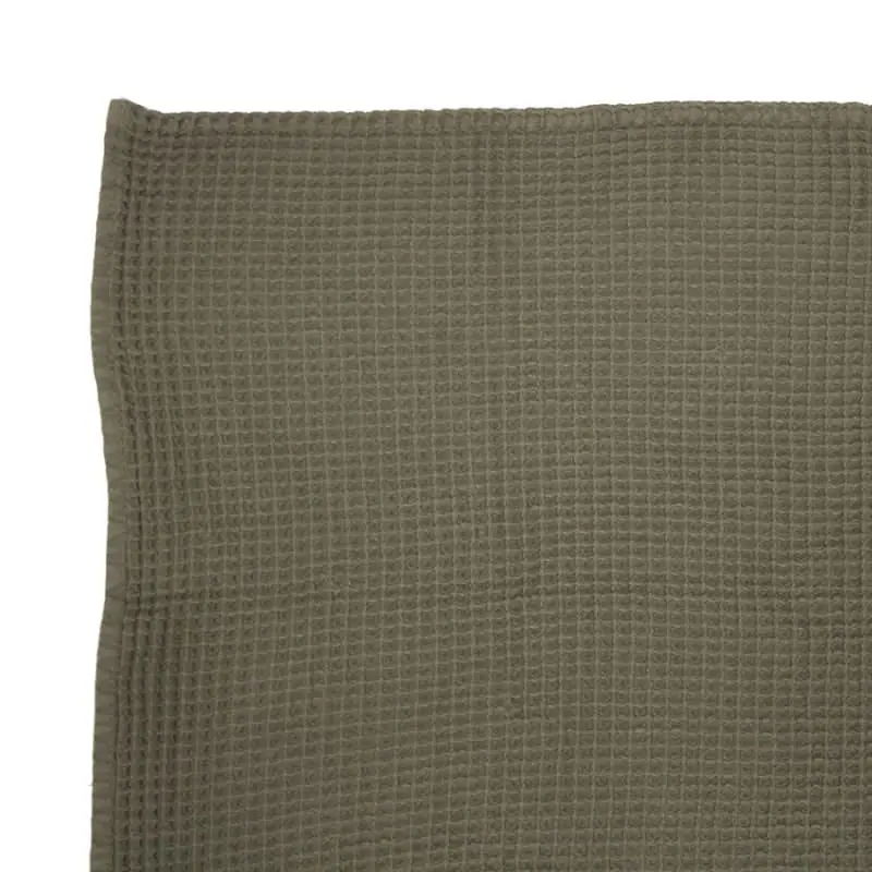 Bambury Waffle Olive Throw