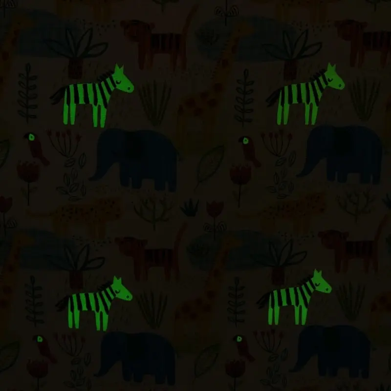 Happy Kids Little Jungle Glow in the Dark Quilt Cover Set