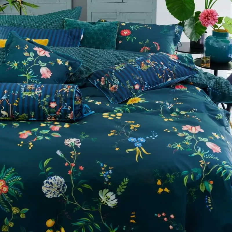 PIP Studio Fleur Grandeur Cotton Dark Blue Quilt Cover Set