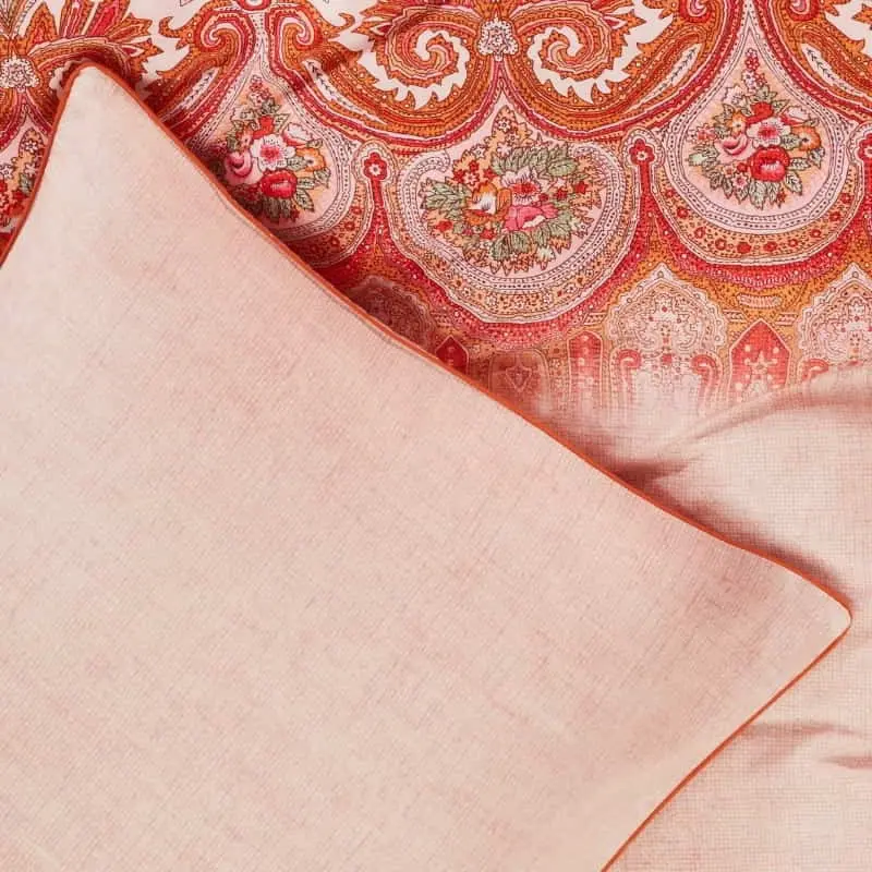 Oilily Paisley Cotton Sateen Pink Quilt Cover Set