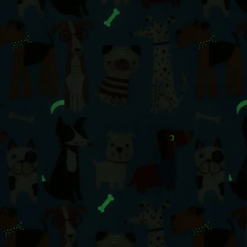 Happy Kids Puppy Club Glow in the Dark Quilt Cover Set