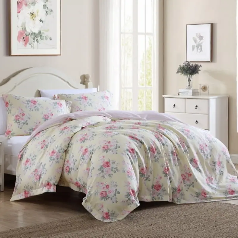 Laura Ashley Melany Yellow Ivory Quilt Cover Set